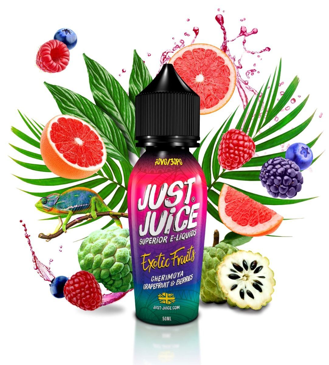 Just Juice – Cherimoya Grapefruit & Berries - 50 ml Shortfill